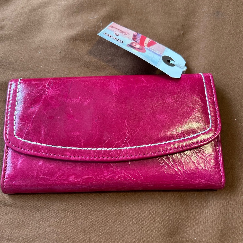 Vintage Danier Pink Leather Wallet